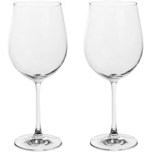 Set van 4x grote wijnglazen voor rode wijn 610 ml van glas