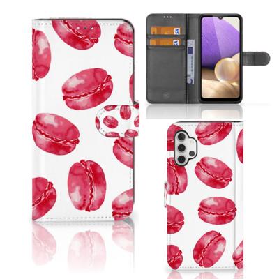 Samsung Galaxy A32 4G | Book Cover | Pink Macarons | Portemonnee hoesje