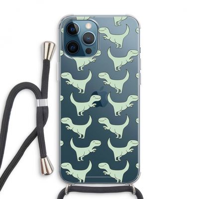 Dinos: iPhone 12 Pro Max Transparant Hoesje met koord