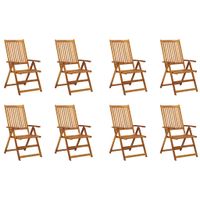 Tuinstoelen 8 st inklapbaar massief acaciahout