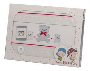 Gamberritos laken set grijs beren 3-delig klein Gamberritos laken set grijs beren 3-delig klein