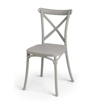 Stoel Gift Decor Grijs Polypropyleen 44 x 82,5 x 46 cm Kruis