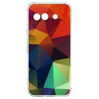 Google Pixel 9a Hoesje - Polygon Color TPU Antishock