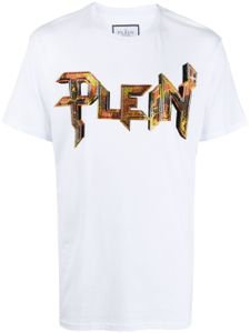 Philipp Plein t-shirt à logo orné de cristaux - Blanc