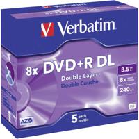 Verbatim 43541 DVD+R DL disc 8.5 GB 5 stuk(s) Jewelcase