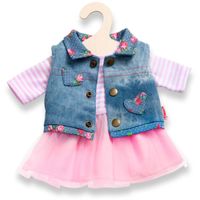 poppenjurk met giletje, 28-35 cm