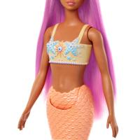Mattel Dreamtopia - Zeemeerminpop - Roze haar en zacht oranje staart - thumbnail