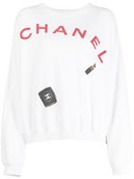 CHANEL Pre-Owned t-shirt en coton à logo imprimé (années 1990) - Blanc