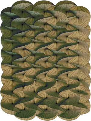 Moooi Carpets - Vloerkleed Serpentine Green Yellow Low Pile -