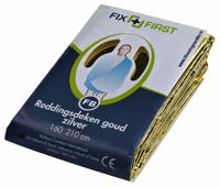 Reddingsdeken fixfirst folie 160x210cm zilver/goud | 20 stuks