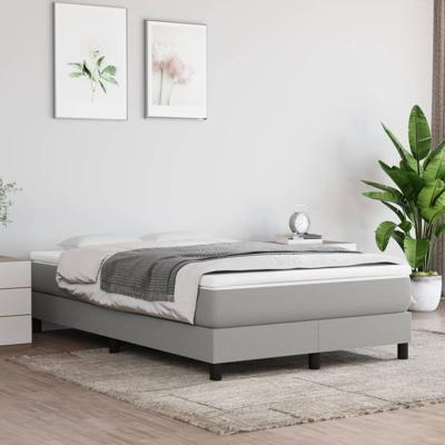 Bedframe zonder matras 120x200 cm stof lichtgrijs