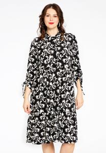 Yoek Jurk met strikjes WILLOW | Zwart | Maat 58/60