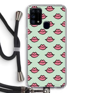 Lipjes: Samsung Galaxy M31 Transparant Hoesje met koord