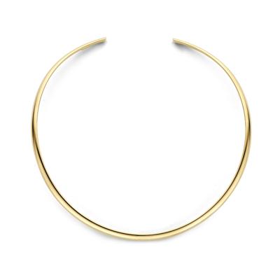 14K Geelgouden Spang Collier met Ovalen Buis - Stijlvol en Tijdloos