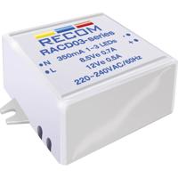 Recom Lighting RACD03-350 LED-constante-stroombron 3 W 350 mA 12 V/DC Voedingsspanning (max.): 264 V/AC - thumbnail