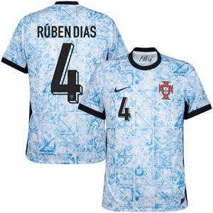 Portugal Shirt Uit 2024-2025 + Rúben Dias 4