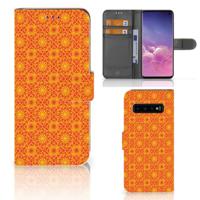 Samsung Galaxy S10 | Telefoon Hoesje | Batik Oranje