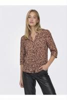 Only Onlraya 3/4 Shirt Wvn Noos T-shirt Lange Mouw Spiced Apple