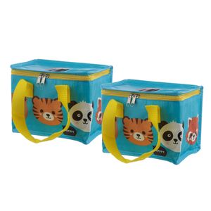 2x Stuks Kleine lunch koeltas Adoramals print 16 x 21 x 14 - 4,7 liter