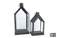 Windlicht House antracriet S 26,5x19x44cm