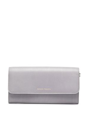 Officine Creative portefeuille en cuir à logo imprimé - Gris