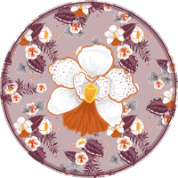 Ronde kleurrijke bloem woonkamer kleed