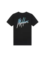 Malelions Junior Split T-shirt Kids Zwart/Blauw - Maat 128 - Kleur: ZwartBlauw | Soccerfanshop
