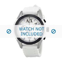 Horlogeband Armani AX1225 Silicoon Wit 22mm - thumbnail