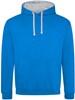 Just JH003 Varsity Hoodie - Sapphire Blue/Heather Grey - S