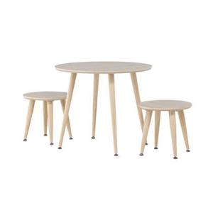 Nest living Runar set van kindertafel met twee stoeltjes - whitewash