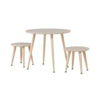 Nest living Runar set van kindertafel met twee stoeltjes - whitewash