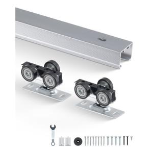 VEVOR Schuifdeurrailset Hardware Enkele rails 1746mm Schuifdeursysteem