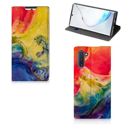 Bookcase Samsung Galaxy Note 10 Watercolor Dark Bookcase Samsung Galaxy Note 10 Watercolor Dark