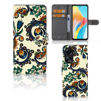 Wallet Case OPPO A98 5G Barok Flower - thumbnail