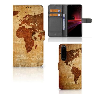 Sony Xperia 1 III | Flip Cover | Wereldkaart
