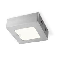 Home sweet home ska LED plafondlamp vierkant ↔ 12 cm mat staal