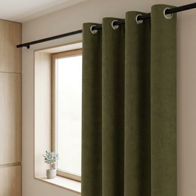 Gordijnen 100% Verduisterend - Ringen - Olijfgroen 250x300 Cm - Microvezel - Dekbed-Discounter.nl Gordijnen 100% Verduisterend - Ringen - Olijfgroen 250x300 Cm - Microvezel - Dekbed-Discounter.nl