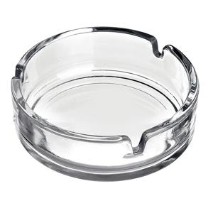 Asbak - transparant - 11 cm - glas - rond