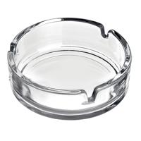 Asbak - transparant - 11 cm - glas - rond