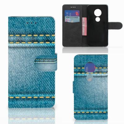 Motorola Moto G7 Play | Wallet Case | met Pasjes | Jeans