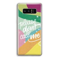 Don't call: Samsung Galaxy Note 8 Transparant Hoesje