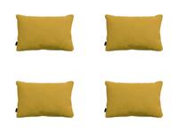 Sierkussen met paspel ca. 40x60 cm Panama mosterd (4 stuks) Madison - Madison