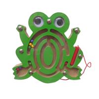 Kinderen puzzel Toy houten magnetische klein kikker patroon dierlijke doolhof