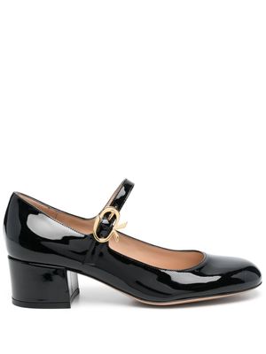 Gianvito Rossi escarpins Mary Ribbon 45 mm à bride - Noir