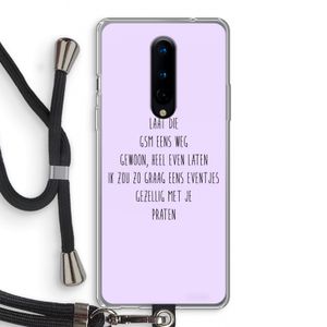 GSM: OnePlus 8 Transparant Hoesje met koord