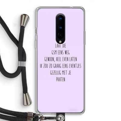 GSM: OnePlus 8 Transparant Hoesje met koord