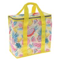 Excellent Houseware koeltas Hawaii beach - geel - 34 x 16 x 36 cm - 16 liter - drankjes - lunch