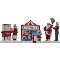 Kerstdorp accessoires - miniatuur figuurtjes - kermis - thumbnail