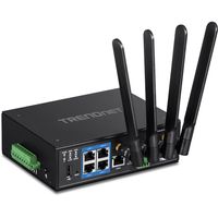 Trendnet TI-W100 draadloze router Gigabit Ethernet Dual-band (2.4 GHz / 5 GHz) Zwart - thumbnail