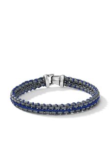 David Yurman bracelet en argent à design tressé - Gris